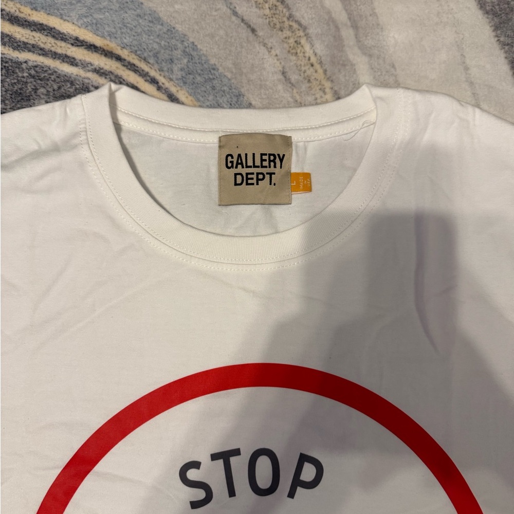 Gallery Dept Stop Being Racist White Tee Mens Size Large - Picture 3 of 3